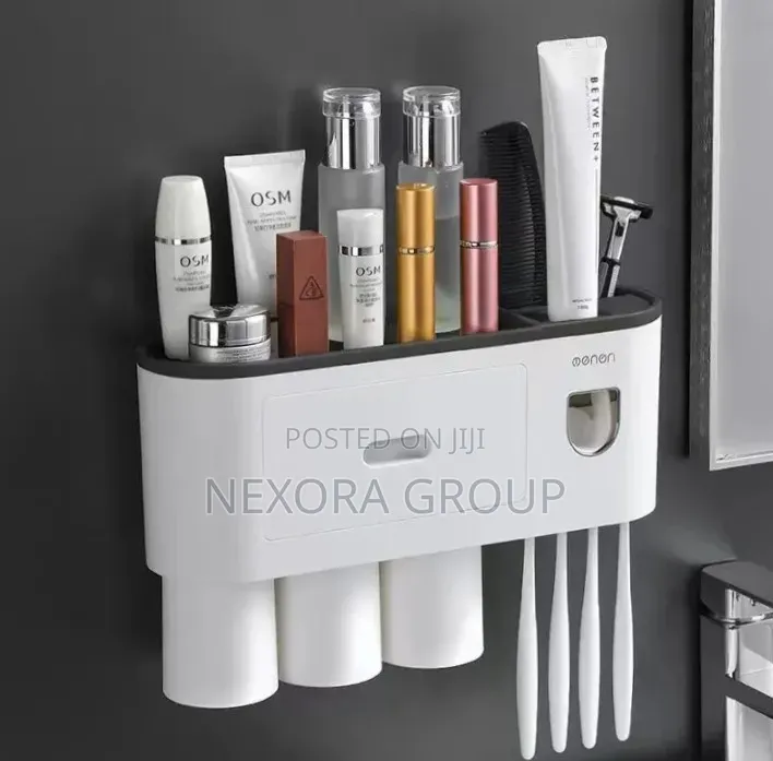 Toothbrush and Toothpaste Holder Set Hygienic Bathroom Organizer