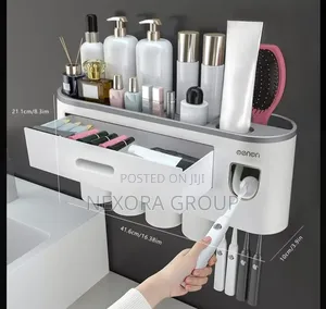 Toothbrush and Toothpaste Holder Set Hygienic Bathroom Organizer