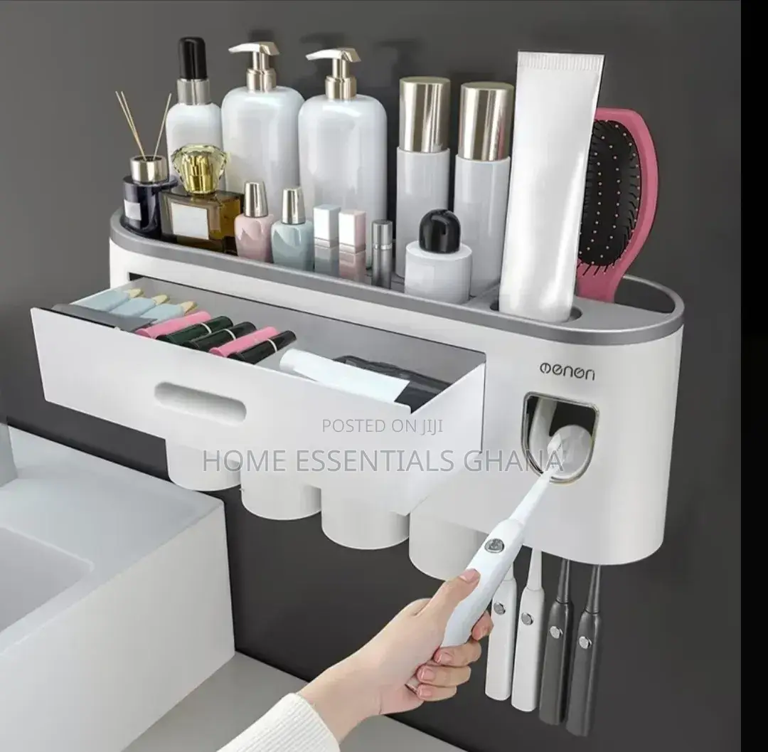 Toothbrush and Toothpaste Holder Set Hygienic Bathroom Organizer