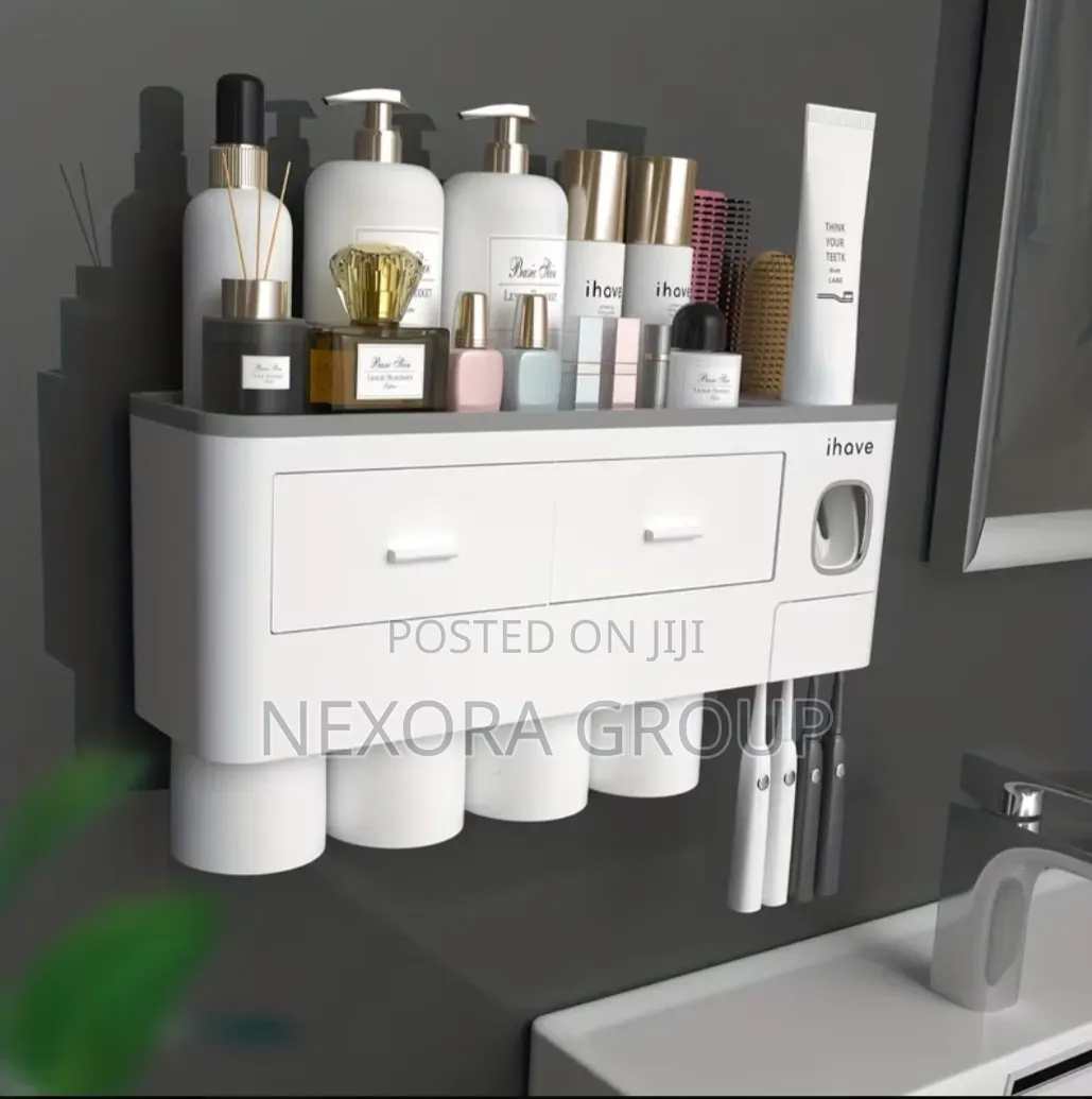 Toothbrush and Toothpaste Holder Set Hygienic Bathroom Organizer