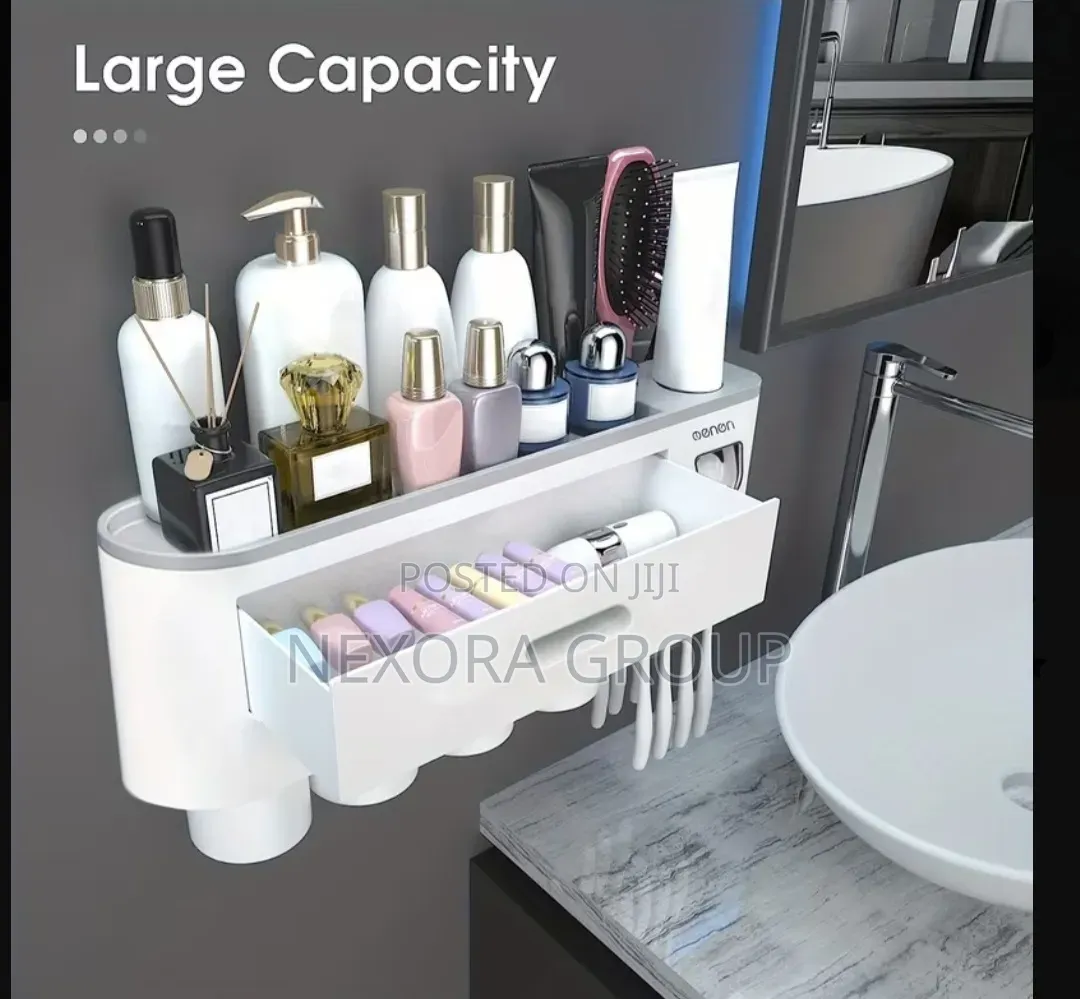 Toothbrush and Toothpaste Holder Set Hygienic Bathroom Organizer