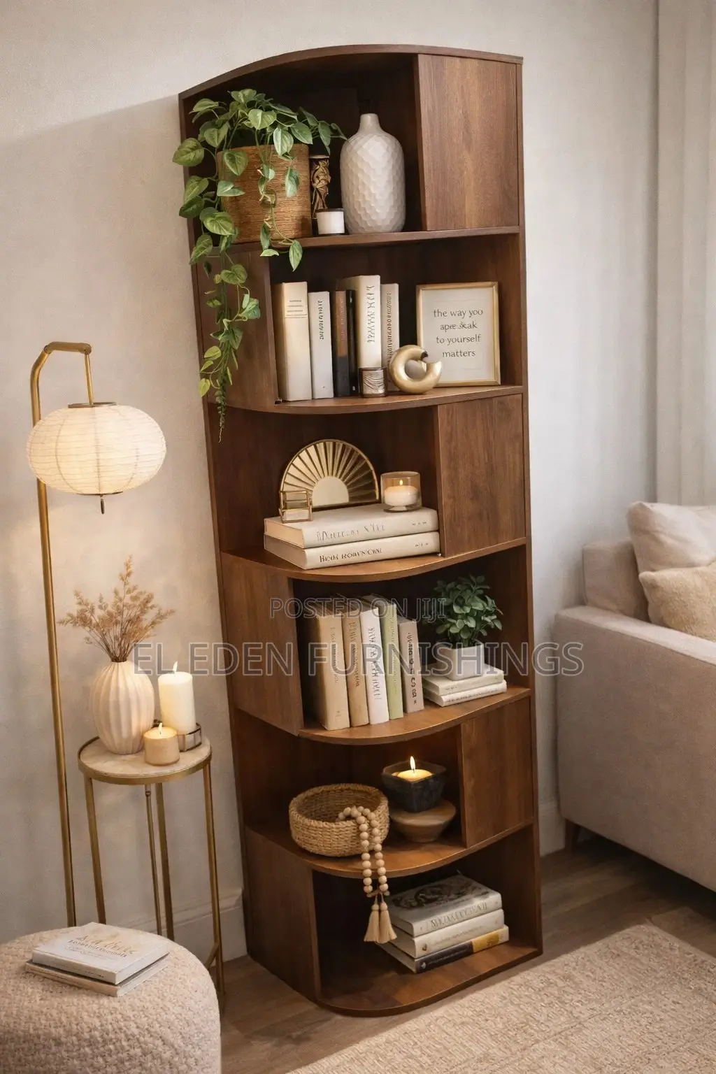 Corner Bookshelf