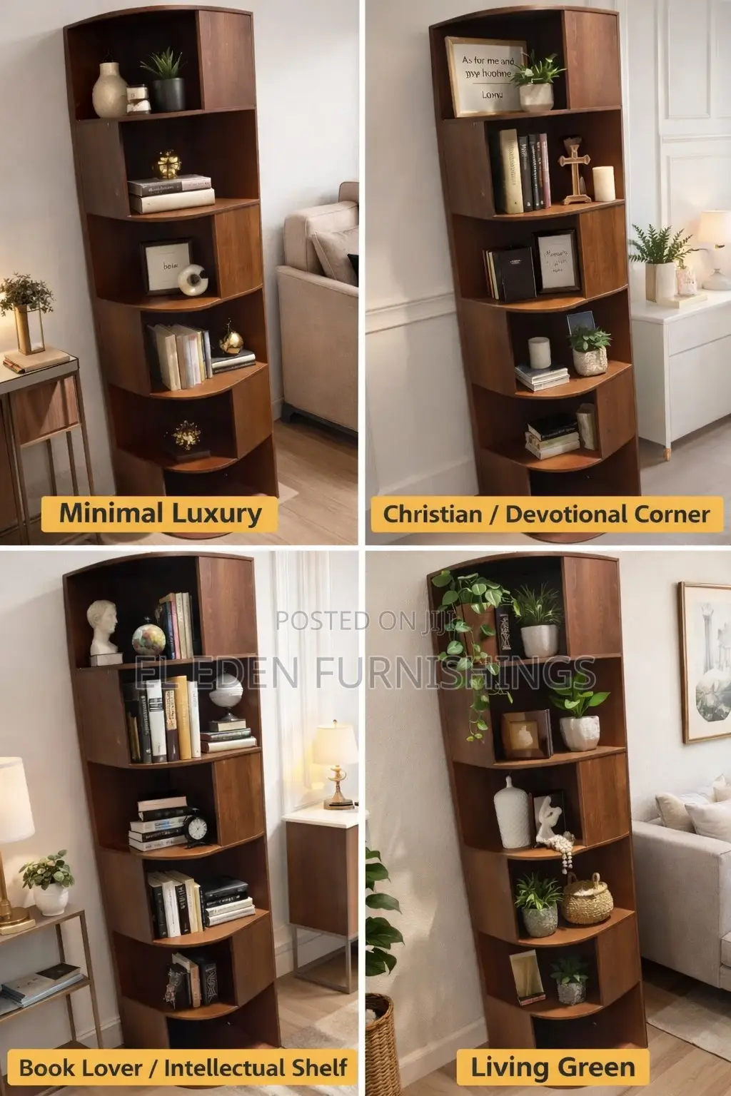 Corner Bookshelf