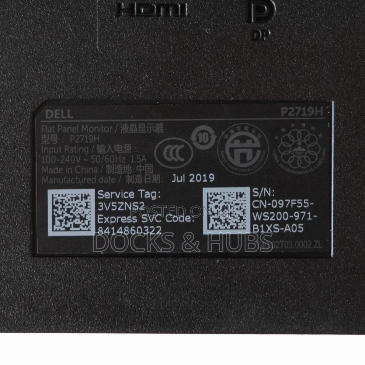 Dell P2719h 27" Ips Led Backlit Monitor - 1080p