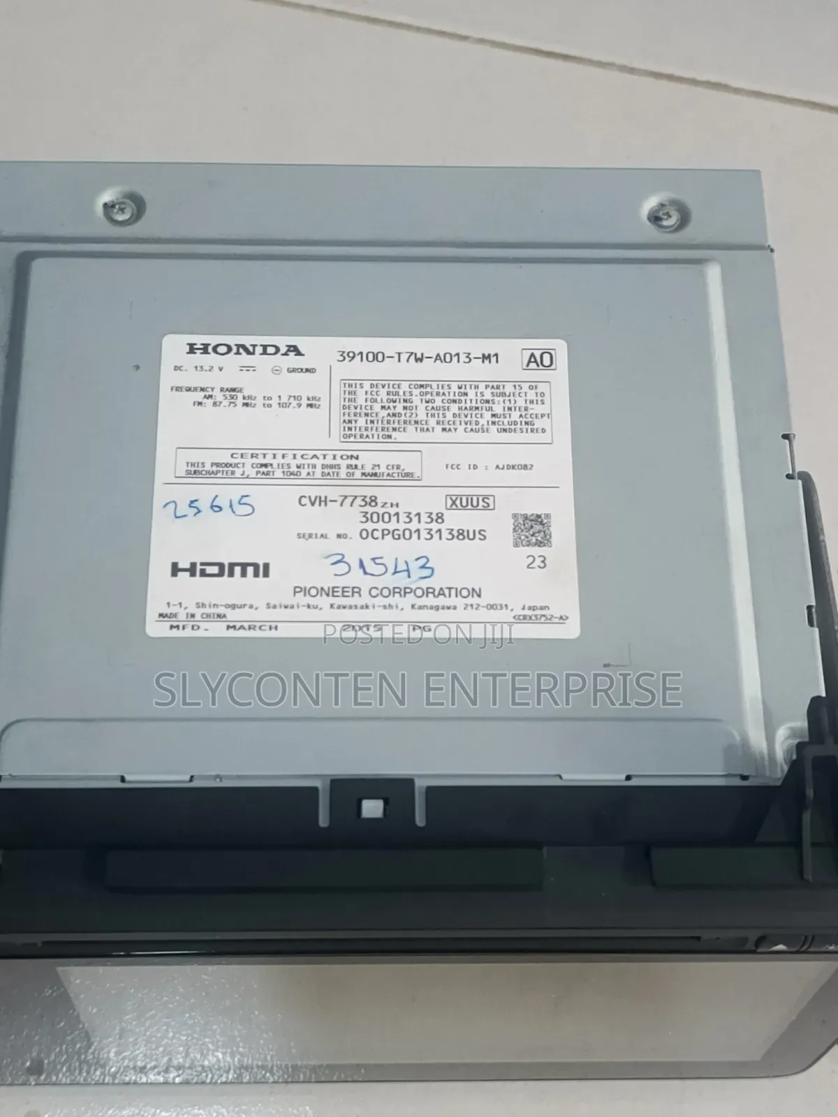 Honda HRV 2016 Original Car Tape
