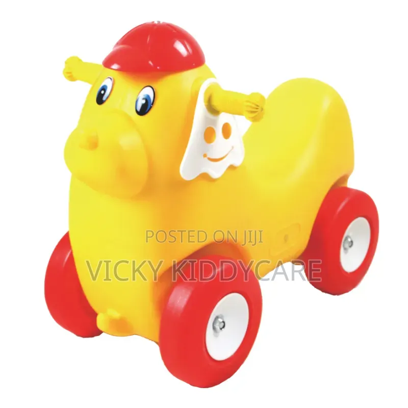 2-in-1 Plastic Rocking Horse And Ride-on Toy Designed For Toddlers.