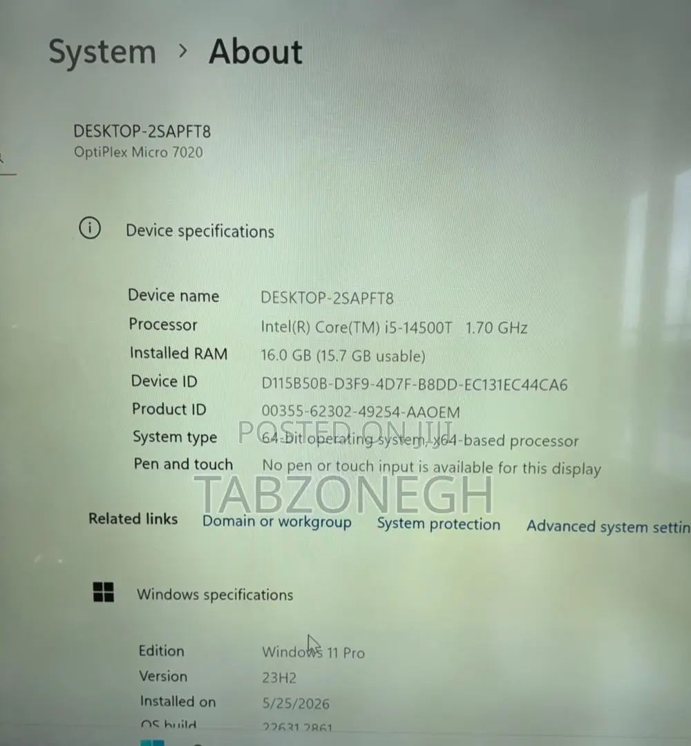 Desktop Computer Dell 16GB Intel Core i5 SSD 256GB