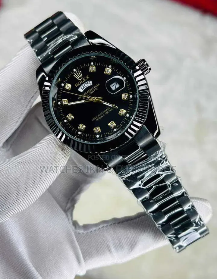 Black Rolex Wrist Watch