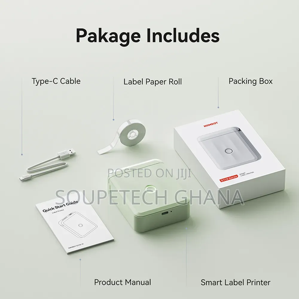 Niimbot D110 Mini Label Printer – Bluetooth Thermal Sticker Printer