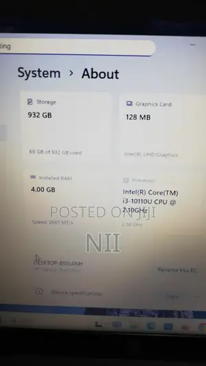 Laptop HP 15-dw1197nia 4GB Intel Core i3 HDD 1T