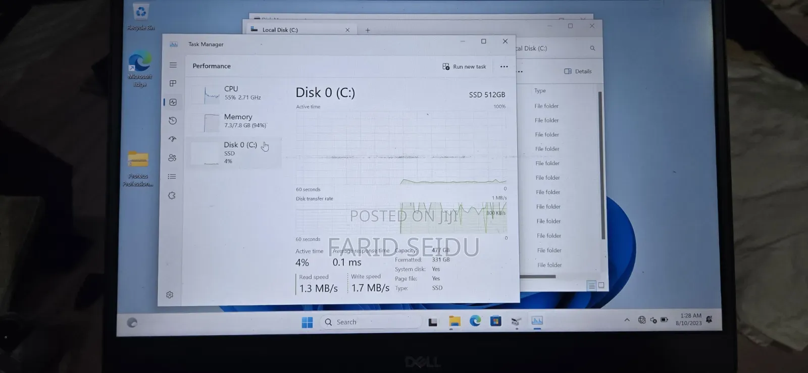 Laptop Dell Vostro 14 5480 8GB Intel Core i5 SSHD+SSD 512GB