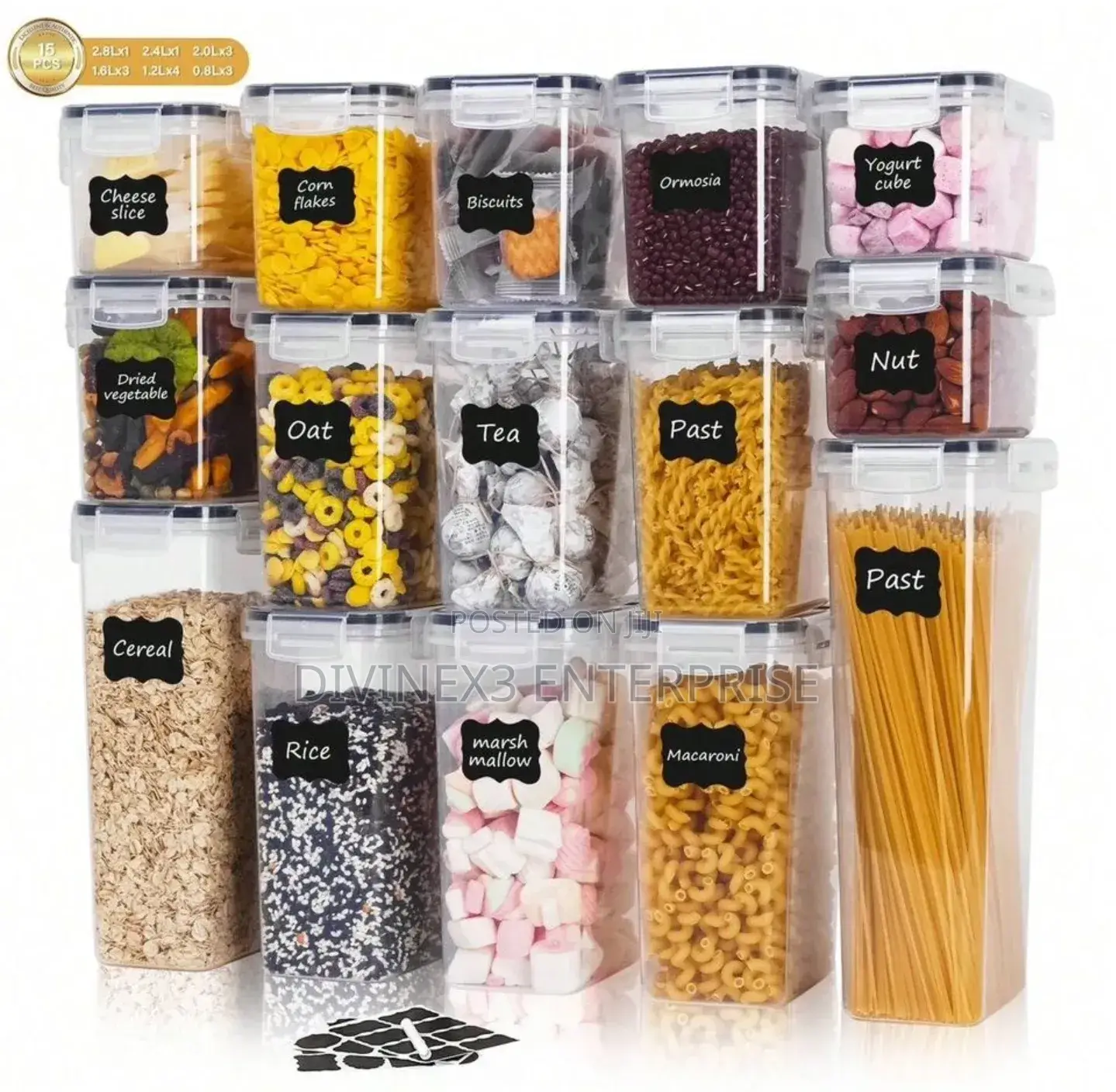 15pcs Airtight Storage Containers