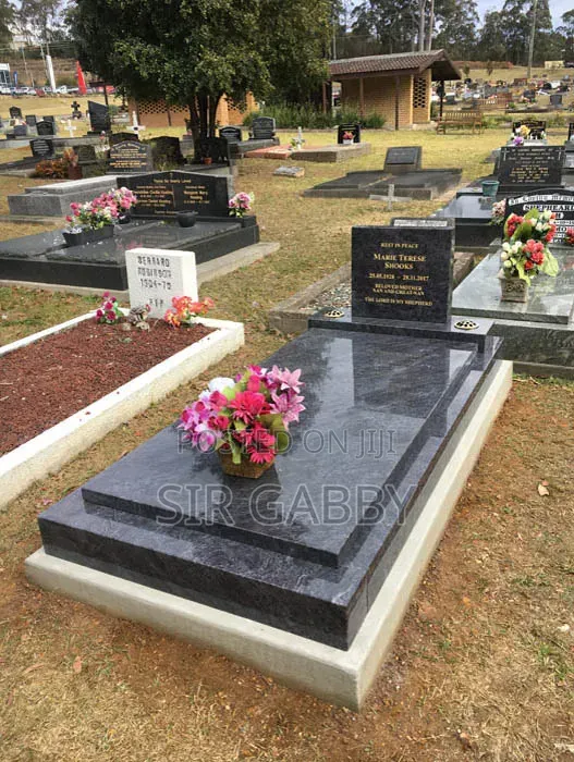 Cemetery Tombstone And Granite Stone Grave