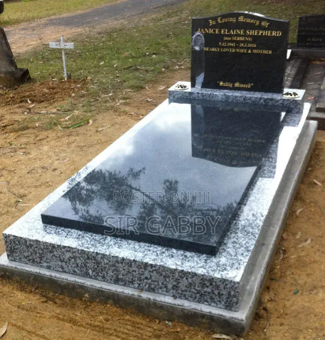 Cemetery Tombstone And Granite Stone Grave