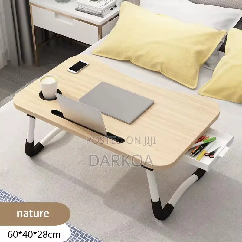 Foldable Laptop Table With Drawer