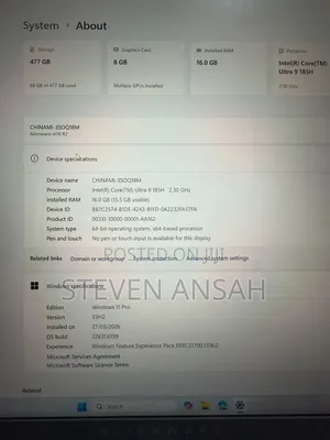 Laptop Alienware M16 R2 16GB Intel Core Ultra 9 SSD 500GB