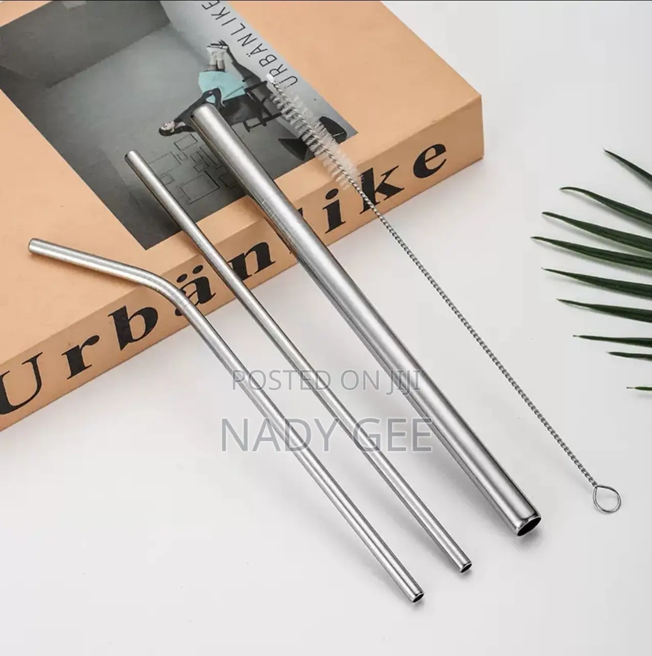 3in 1 Metallic Straw With Brush