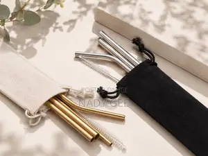 3in 1 Metallic Straw With Brush