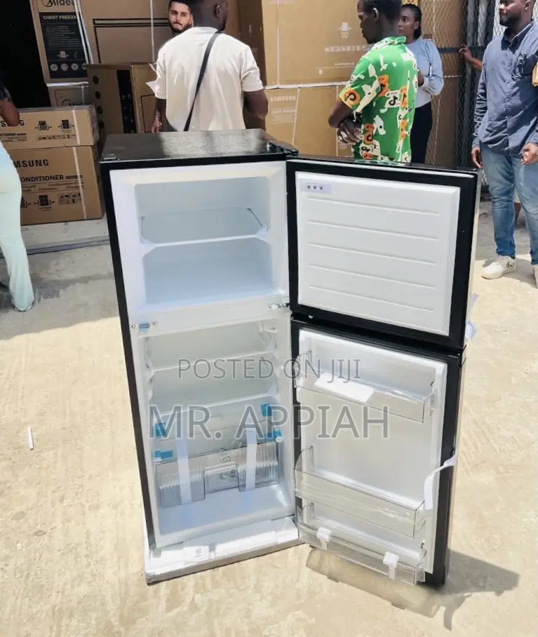 Top Mount Double Door Midea Refrigerator(Mdrt187)Gray 