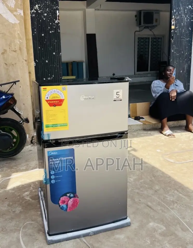 Buy Midea Double Door Table Top Fridge(90liters)Gray 