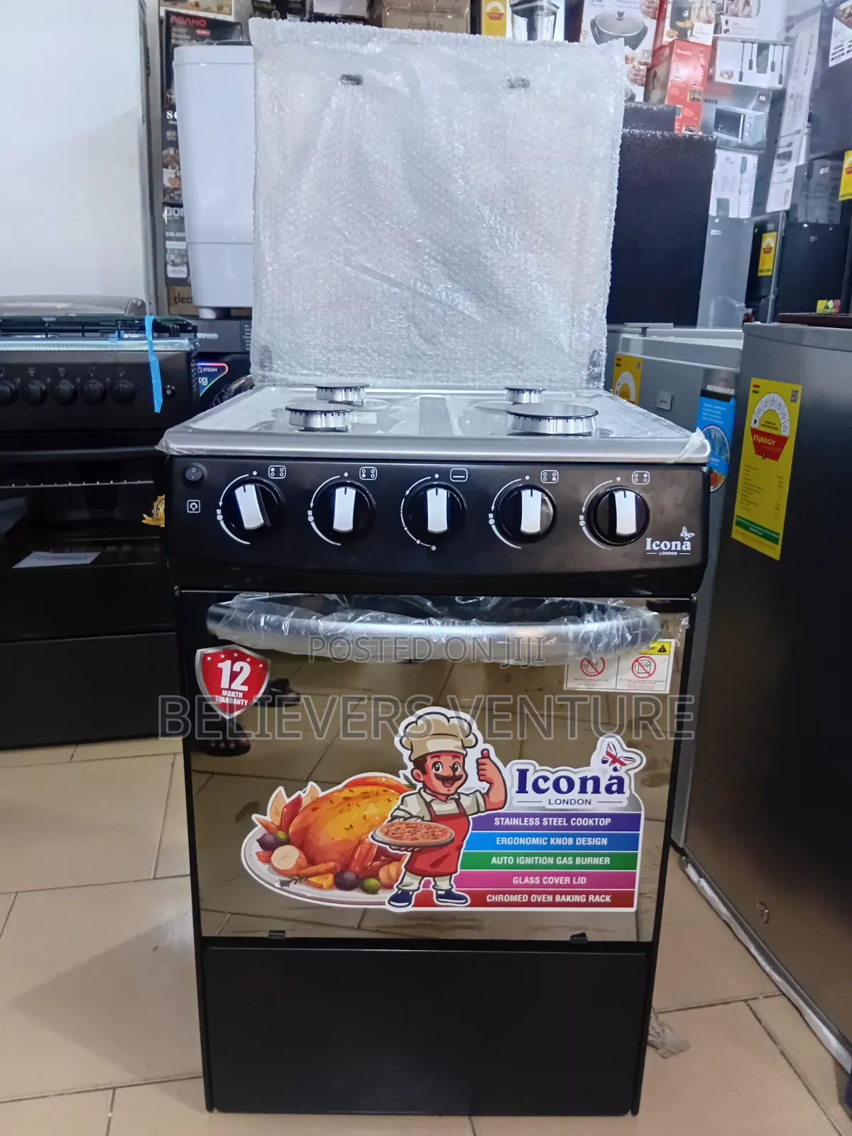 Icona 4 Burner Gas Cooker – Fast Efficient Cooking