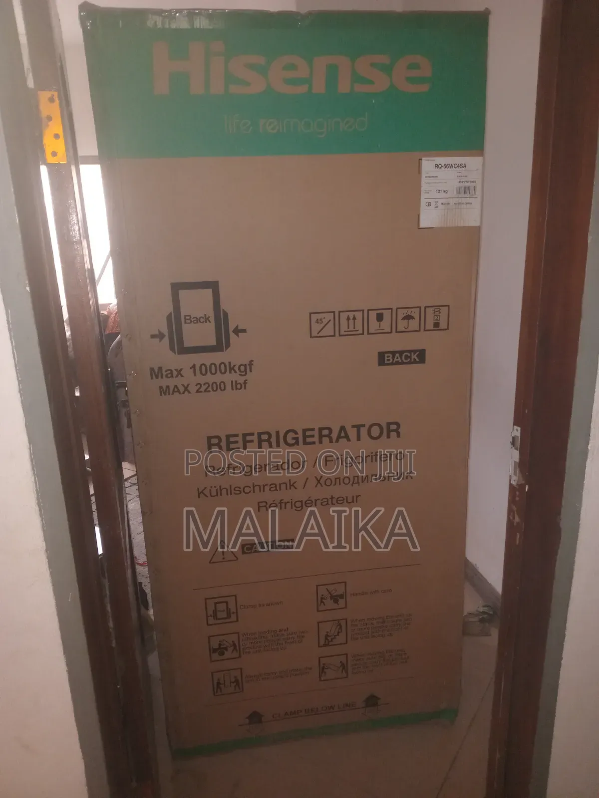 A Hisense Black Glass Fridge