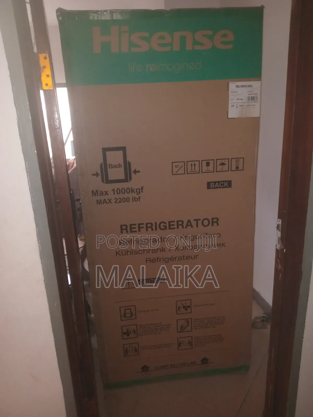 A Hisense Black Glass Fridge