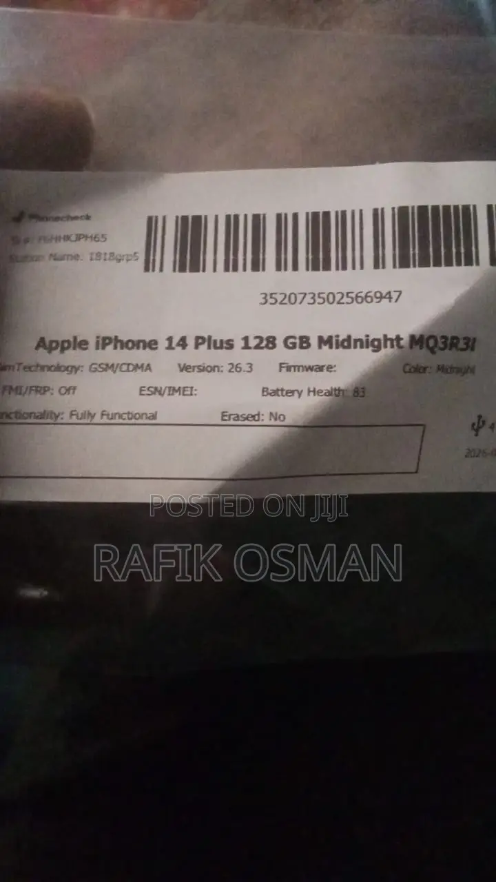 Apple iPhone 14 Plus 128 GB Black