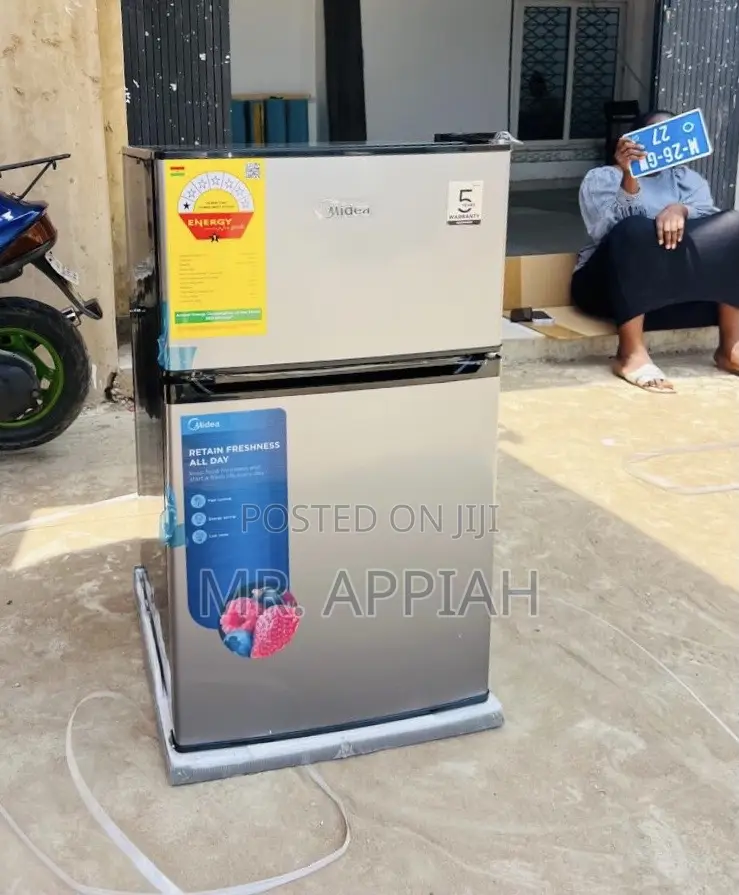 Get Authentic Midea 87l 2 Door Table Top Fridge(Gray) 