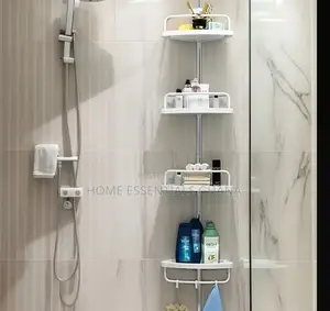 Adjustable Telescopic Bathroom Corner Rack – Stylish Storage Shelf