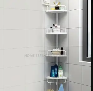 Adjustable Telescopic Bathroom Corner Rack – Stylish Storage Shelf