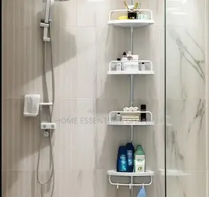 Adjustable Telescopic Bathroom Corner Rack – Stylish Storage Shelf