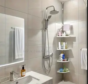 Adjustable Telescopic Bathroom Corner Rack – Stylish Storage Shelf