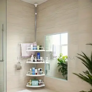 Adjustable Telescopic Bathroom Corner Rack – Stylish Storage Shelf