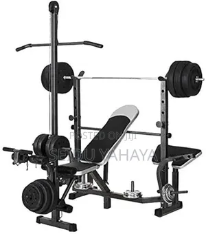 Multi Functional Bench With 60kg Barbell