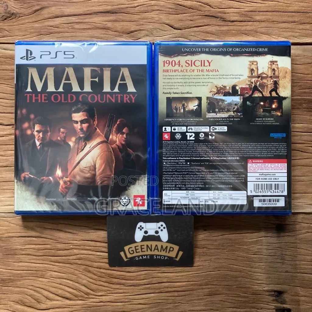 Original Sony Playstation 5 Game Mafia the Old County Both Ps5 N Xbox