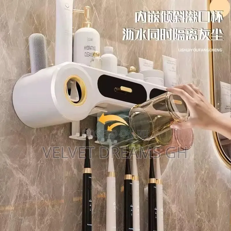 Automatic Toothpaste Dispenser Toothbrush Holder