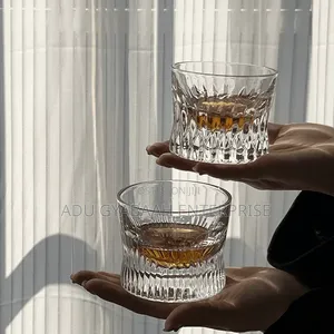 Elegant 120ml Whiskey Glass Set – 6 Pieces With Holder
