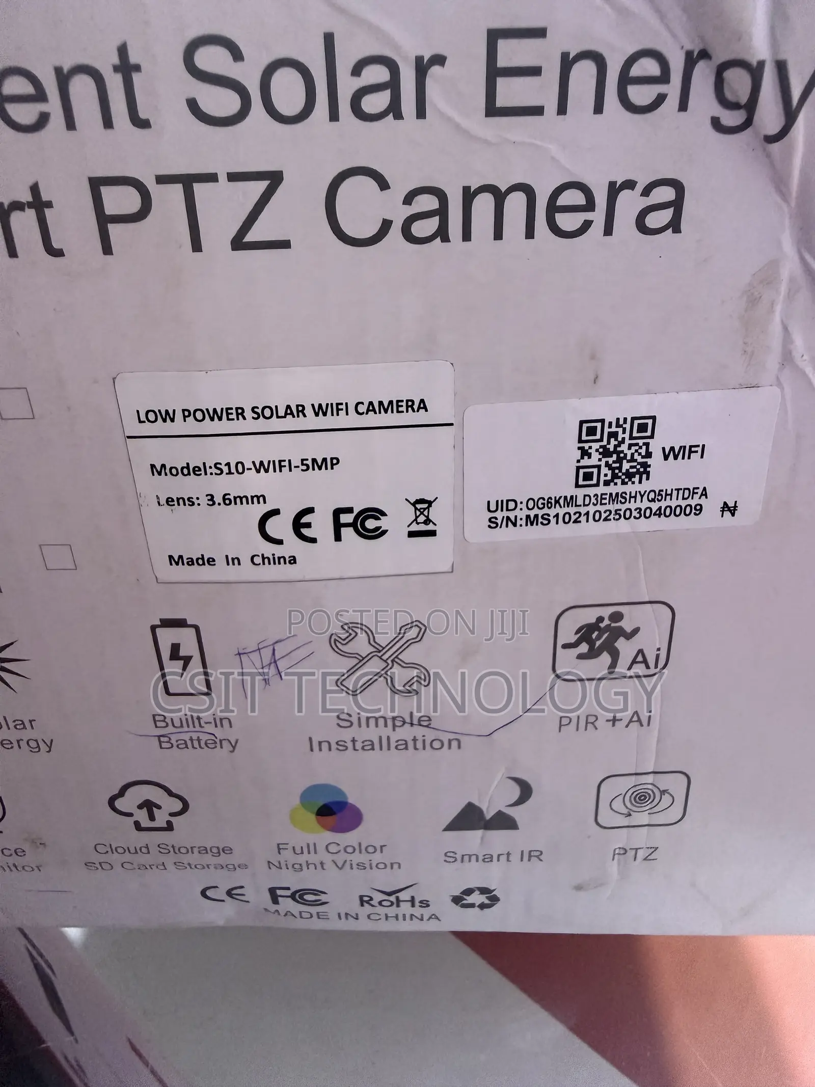 Ausno Solar Energy Alert PTZ Camera