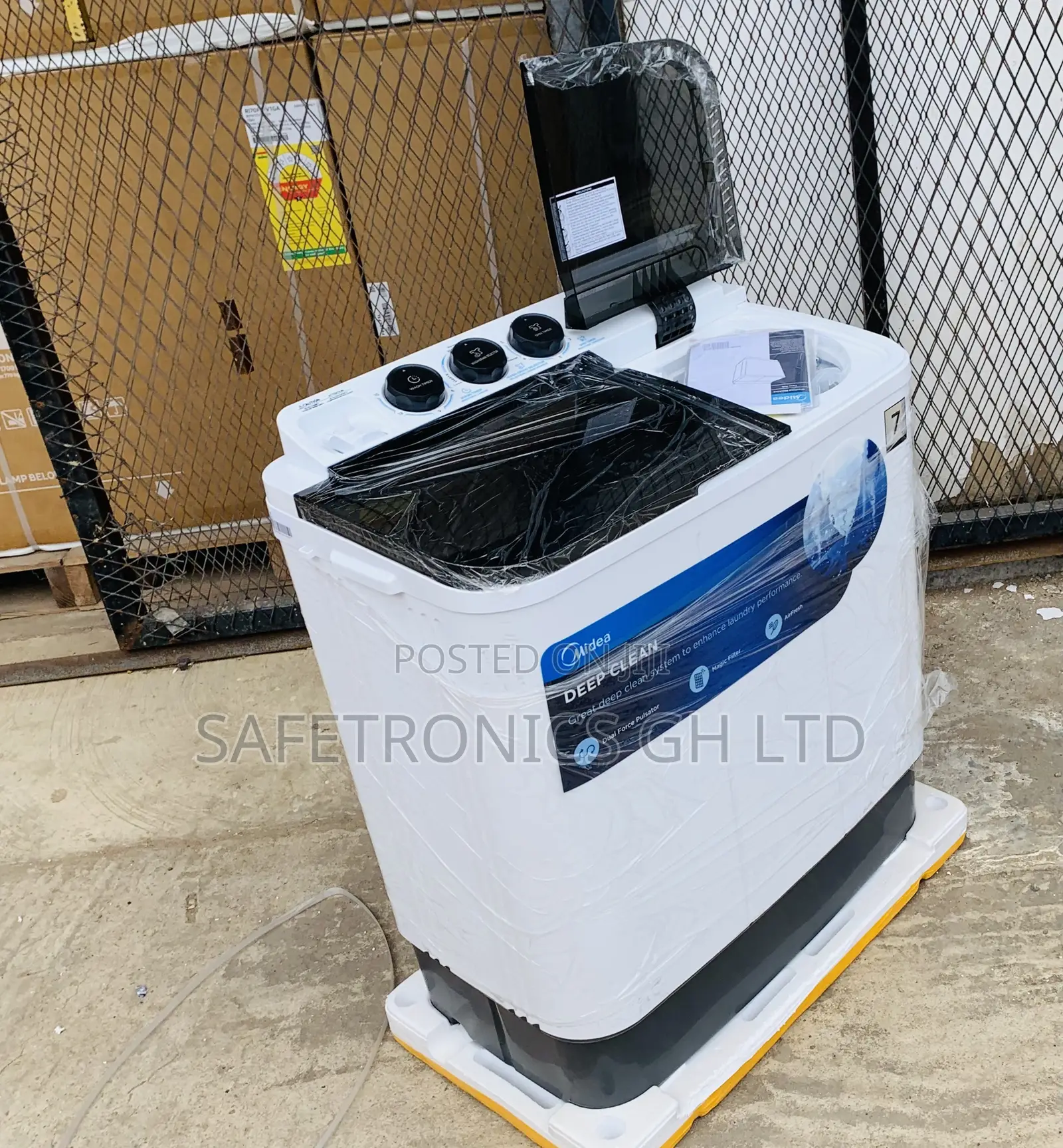 Neatly Boxed Midea 7.0kg Semi Auto Washing Machine Mf100w70/W-Gh