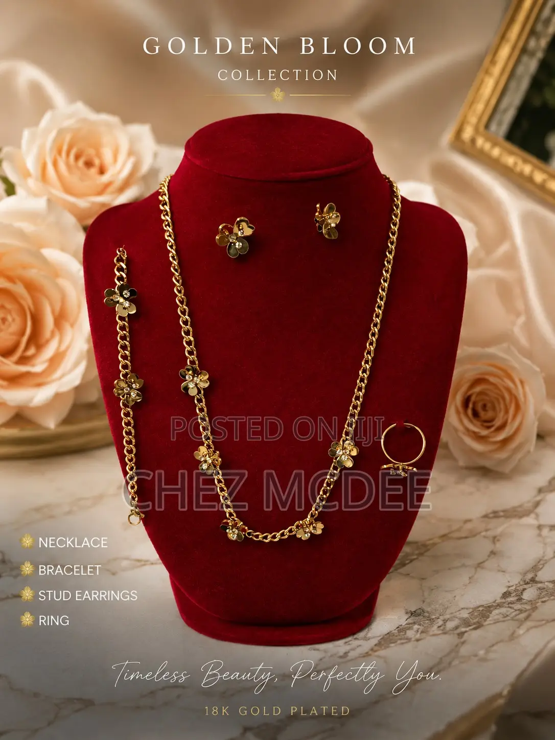 Quality Gold Plated Stainless Steel Jewelry Set