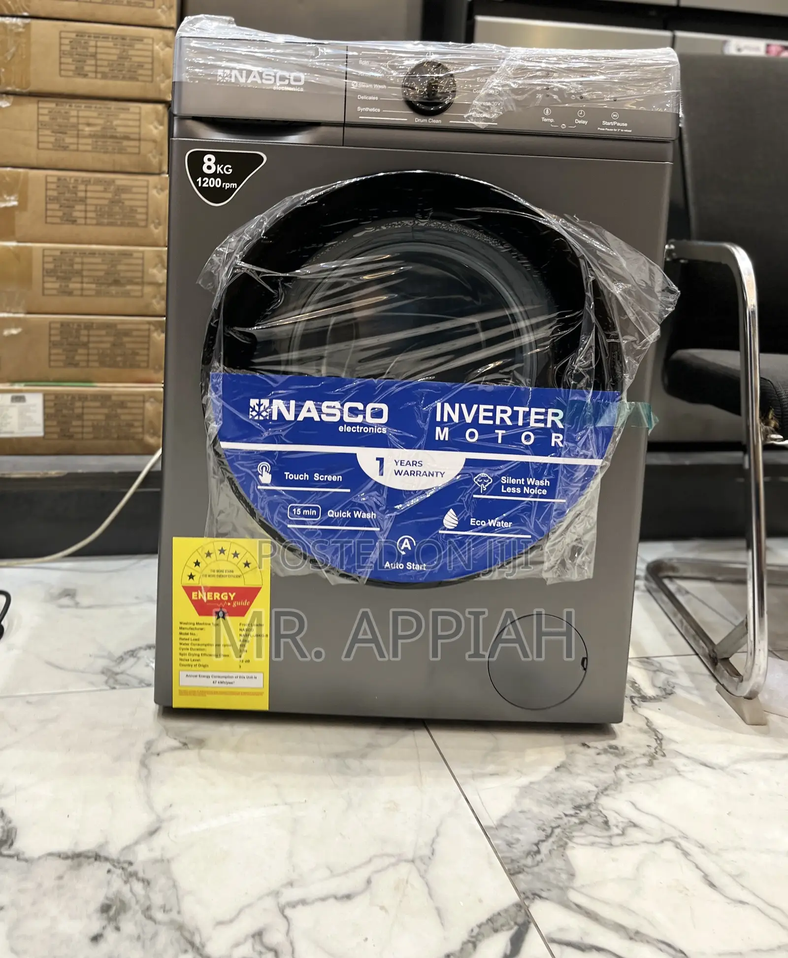 Get Unique Nasco 8kg Washing Machine(Gray) 