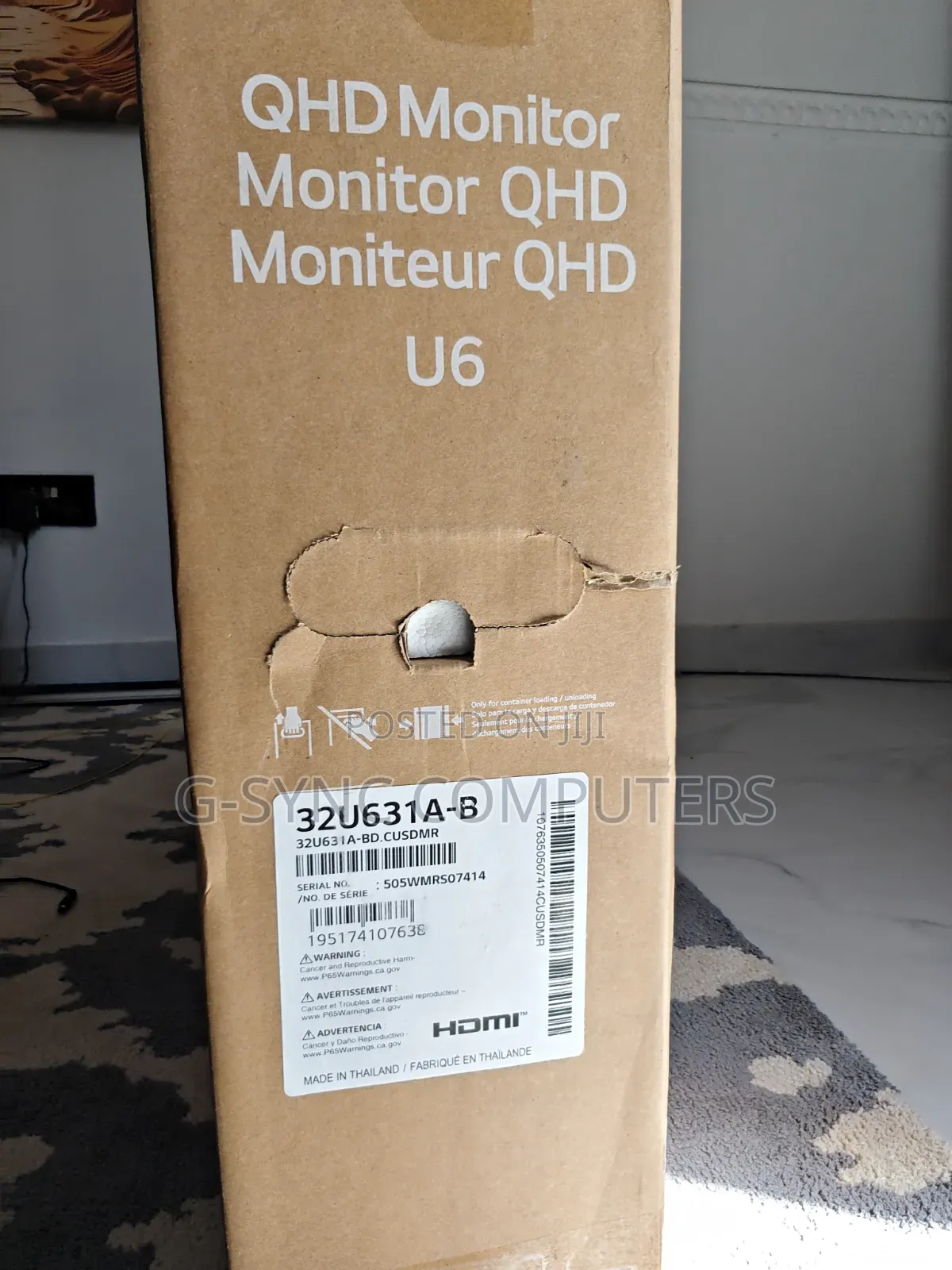 Lg 32" Monitor QHD 100hz Type-C