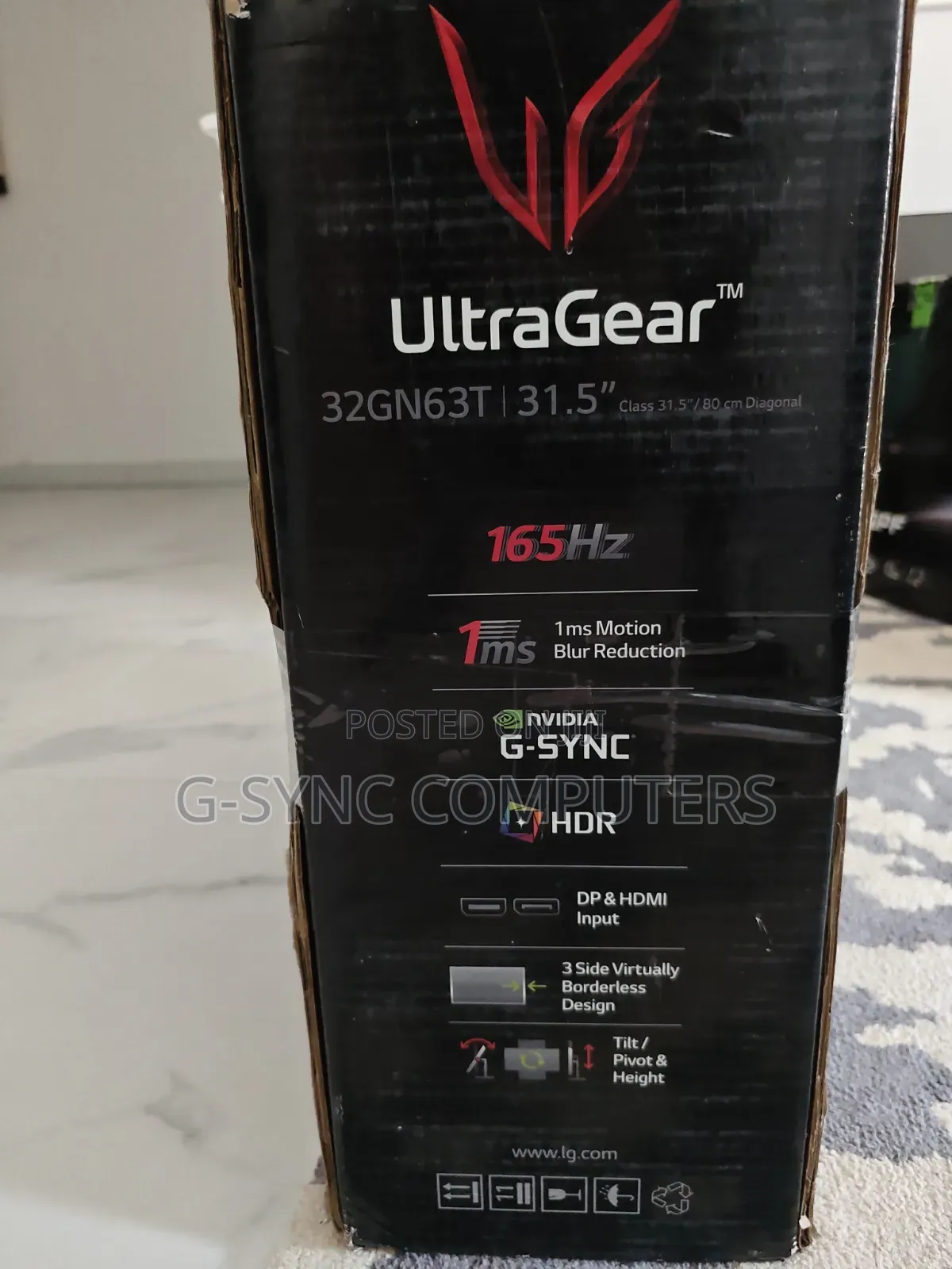 Lg Ultragear 32" Gaming Monitor QHD 165hz