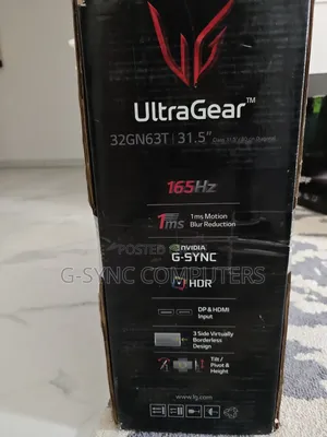 Lg Ultragear 32" Gaming Monitor QHD 165hz