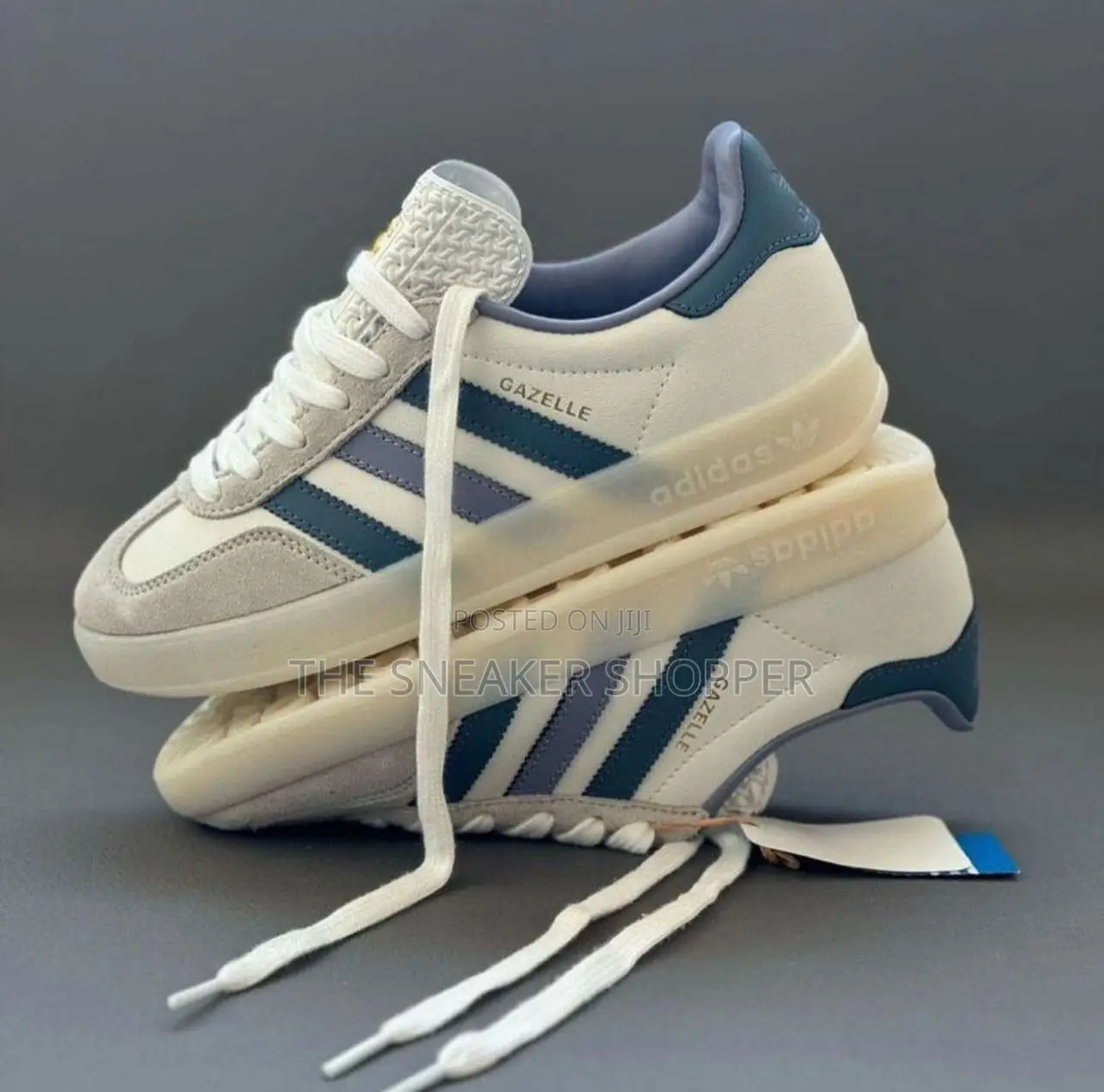 Adidas Gazelle White And Navy Blue Color Available