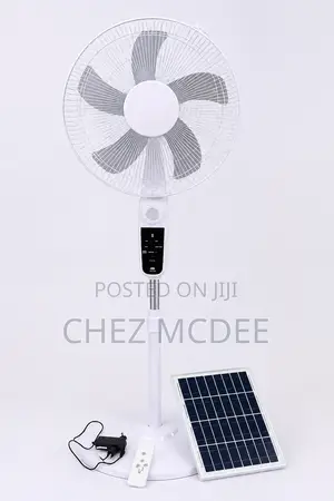 Rechargeable Solar Standing Fan With Panel Remote