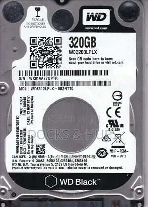 Laptop Hard Drive 320gb Hdd -western Digital Black