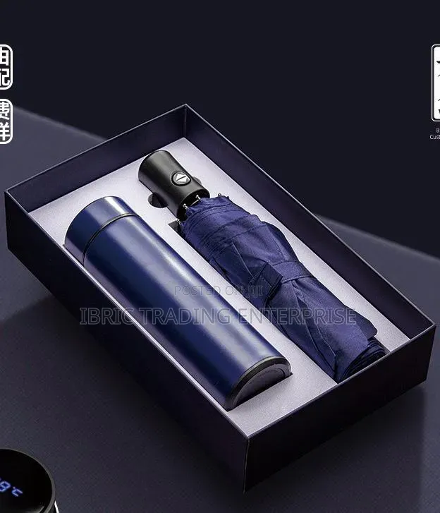 Umbrella Plus Vacum Flask Gift Set