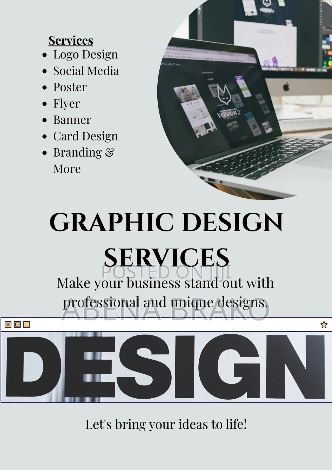 Graphic Design Services - Logos, Flyers Branding